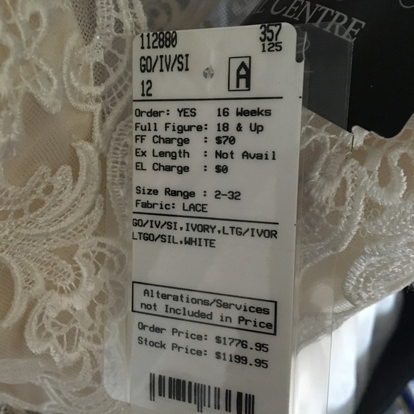 Never worn or altered - Allure Bridal Gown. Size 12 - Picture 6 of 6